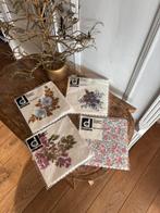 Vintage servetten bloemen Dessina, jaren 70/80, Antiek en Kunst, Curiosa en Brocante, Ophalen of Verzenden