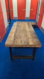 Robuuste industriële eiken tafel 200 x 96 cm, Huis en Inrichting, Tafels | Eettafels, Ophalen, Eikenhout, 50 tot 100 cm, Zo goed als nieuw