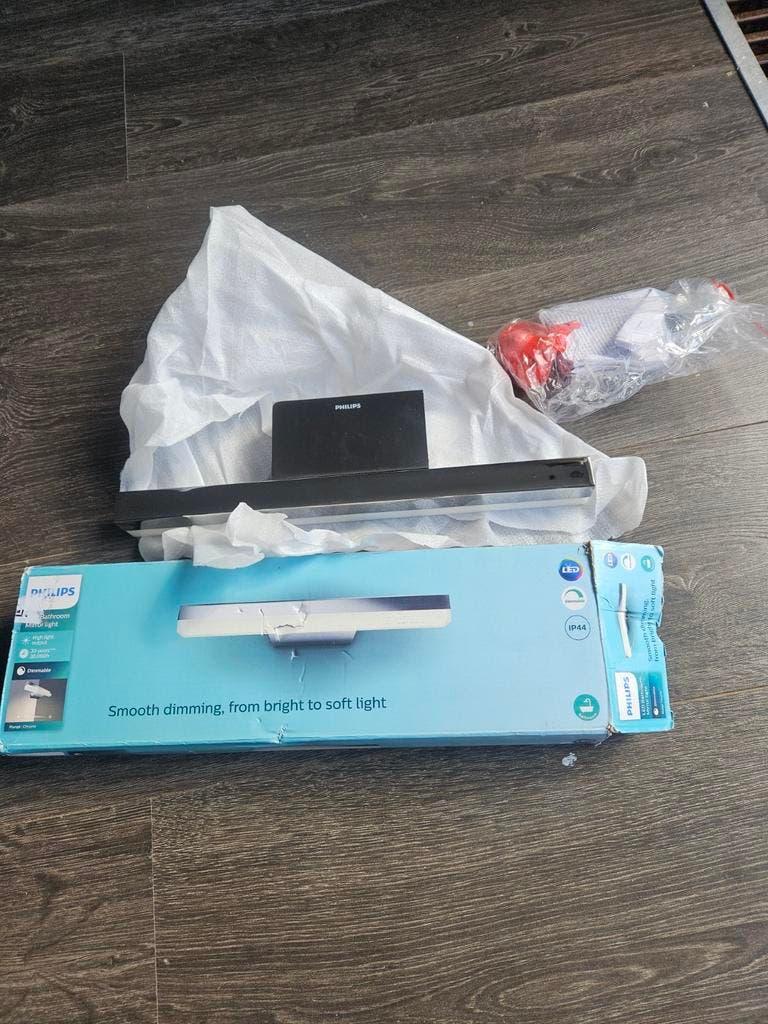 Philips Led spiegellamp Plunge nieuw in doos., Ophalen of Verzenden, Nieuw, Metaal