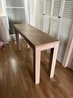 Stijlvolle bijzettafel / haltafel in goede staat, Ophalen, Gebruikt, 100 tot 150 cm, Overige houtsoorten