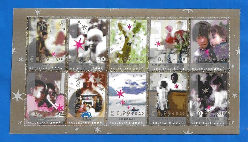 1/2 vel Decemberzegels 2004 - NVPH V2306-15, Verzenden, Na 1940, Postfris