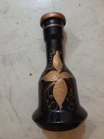 Chinese zwart vaas met bloemen decoratie, Huis en Inrichting, Gebruikt, Zwart, Aardewerk of Porselein, Ophalen of Verzenden