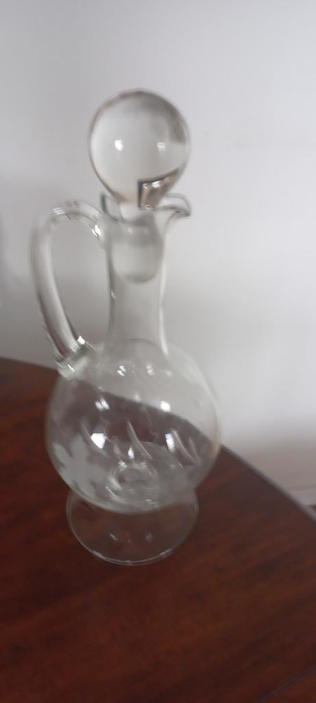 Karaf met druifmotief, Antiek en Kunst, Antiek | Glas en Kristal, Ophalen of Verzenden