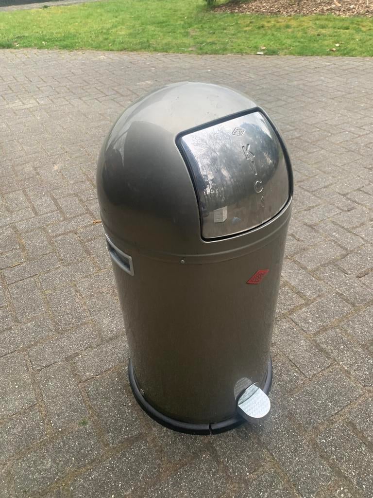 Wesco kickboy pedaalemmer grafiet, Ophalen, Gebruikt, Met pedaal, 40 liter of meer