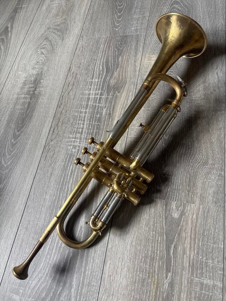 Reynolds Medalist Trompet (ca. 1950) - Vintage met Karakter, Muziek en Instrumenten, Ophalen, Gebruikt, Bes-trompet