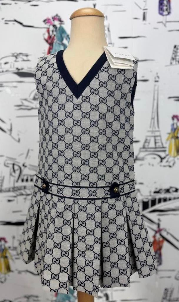 Gucci GG navy supreme jurk meisje maat 5 NIEUW, Kinderen en Baby's, Customercare@gucci.com, Jurk of Rok, Gucci, Verzenden