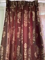 Gordijnen, Ophalen of Verzenden, Gebruikt, Bruin, 200 cm of meer