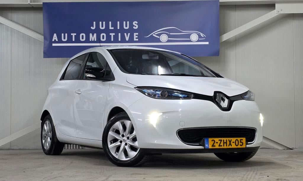 Renault ZOE Q210 Zen Quickcharge 22 kWh Keyless Navi Netjes!, Gebruikt, 22 kWh, Wit, Grijs