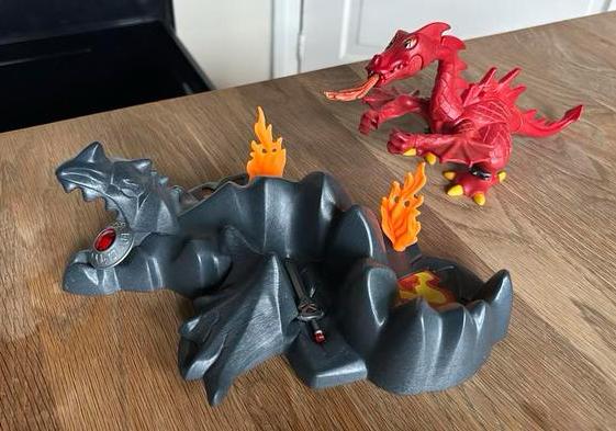 Playmobil - drakeneiland met schatten en draak, Kinderen en Baby's, Speelgoed | Playmobil, Ophalen of Verzenden, Gebruikt