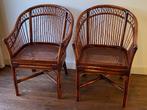 2 vintage Brighton Pavilion bamboe rotan fauteuils jaren '60, Huis en Inrichting, Fauteuils, Ophalen, Vintage bohemian, Minder dan 75 cm