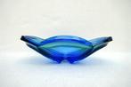 Boheems glas - schaal - jaren 60, Ophalen, Schaal, Rechthoekig, Glas