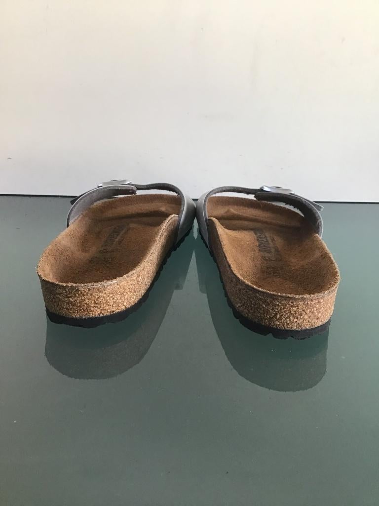 Birkenstock 37 Madrid zilver | Gratis verzenden, Slippers, Overige kleuren, Verzenden, Zo goed als nieuw