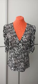 Zwart/wit top met leuke mouwen - Morgan, Overige kleuren, Maat 42/44 (L), Nieuw, Korte mouw