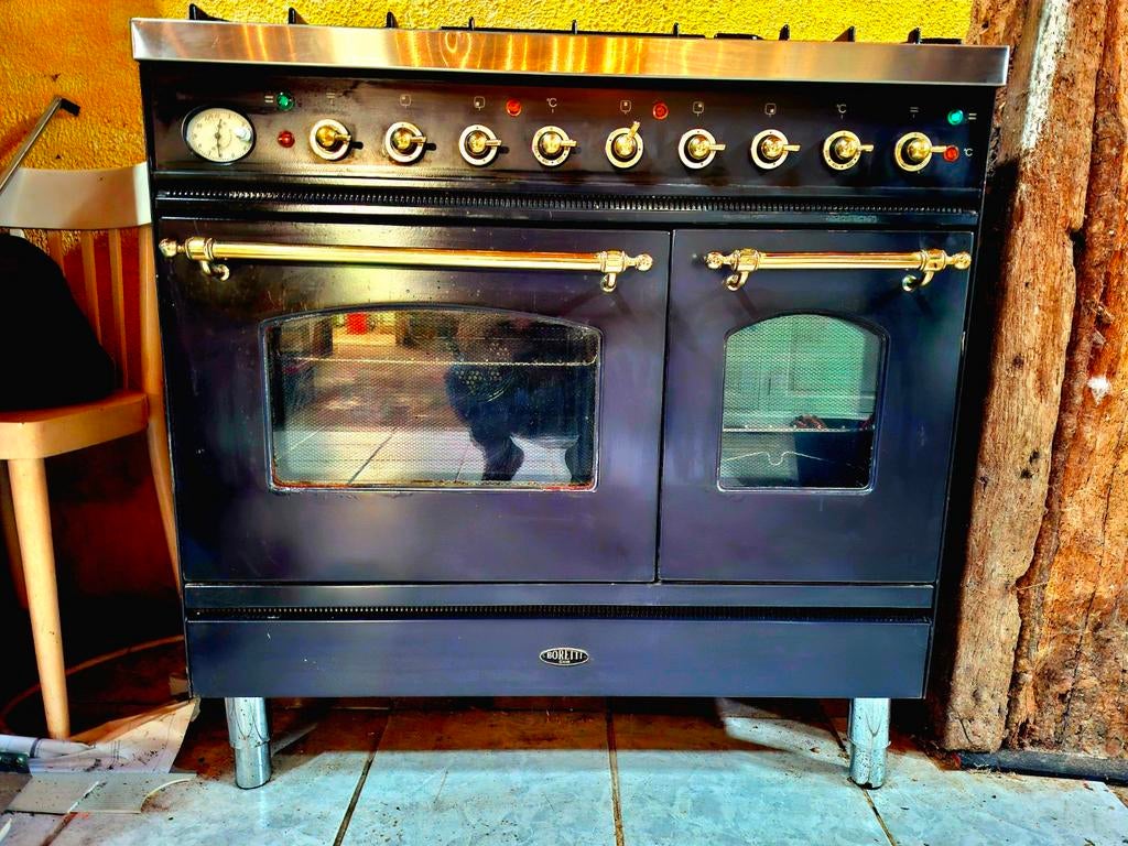 Boretti 90cm gasfornuis dubbele oven – werkt goed – direct t, Witgoed en Apparatuur, Ophalen, Gebruikt, 60 cm of meer, Gas