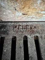 Helex stook rooster gietijzer met aslade 53x33x18 cm, Ophalen of Verzenden, Gebruikt, Vrijstaande haard, Houthaard