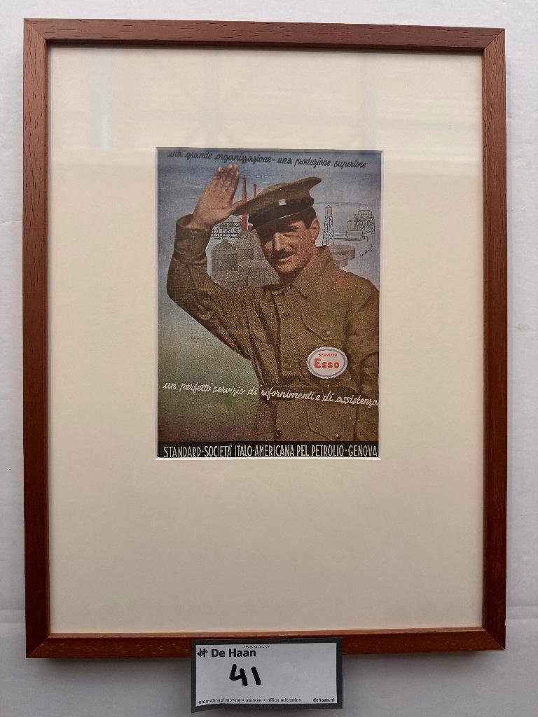 Vintage Esso reclameposter, Ophalen, Zo goed als nieuw, Reclamebord