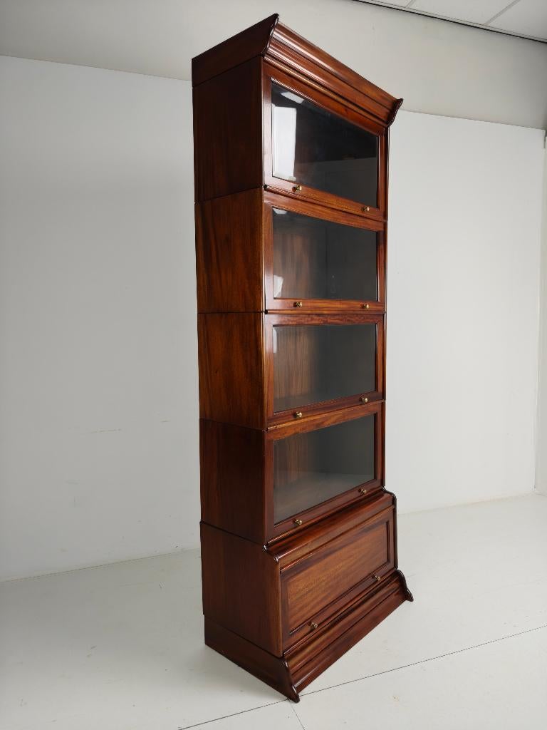 Boekenkast Globe-Wernicke stijl Mahonie Facetgeslepen glas, Ophalen of Verzenden