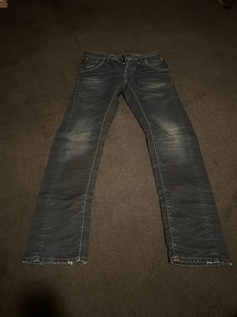 Cast Iron Heren Jeans W32/L36 - Donkere Wassing, Kleding | Heren, Spijkerbroeken en Jeans, Ophalen of Verzenden, Gedragen, Blauw