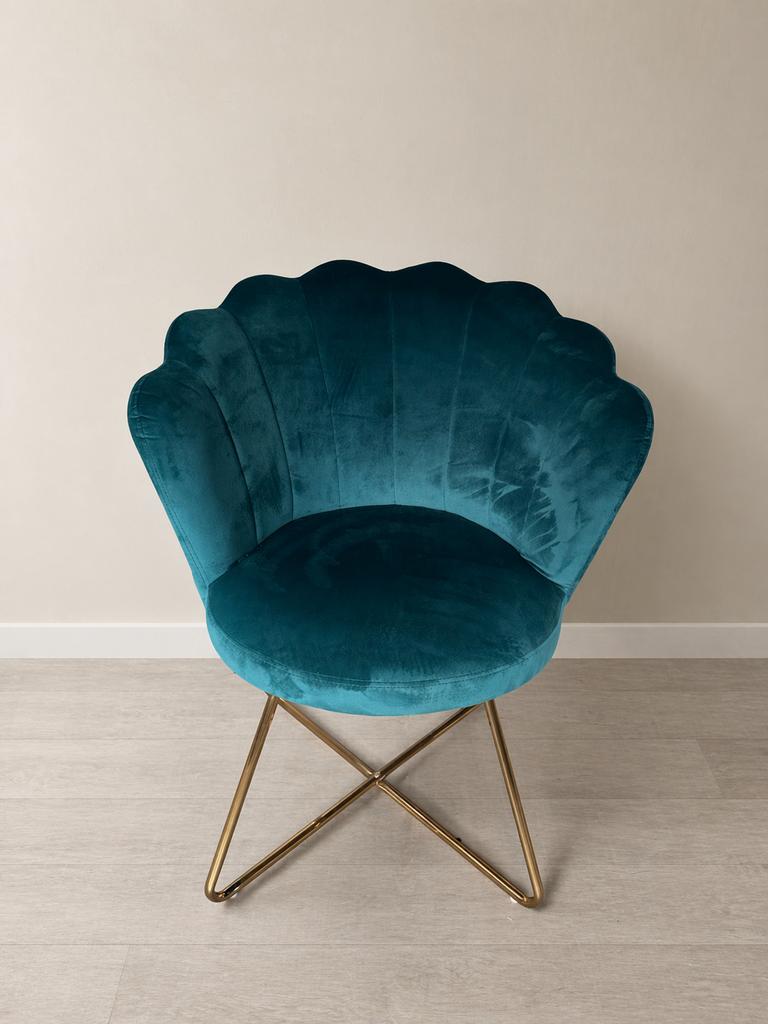 Stoeltje Groen fluweel, Huis en Inrichting, Stoelen, Ophalen, Zo goed als nieuw, Eén