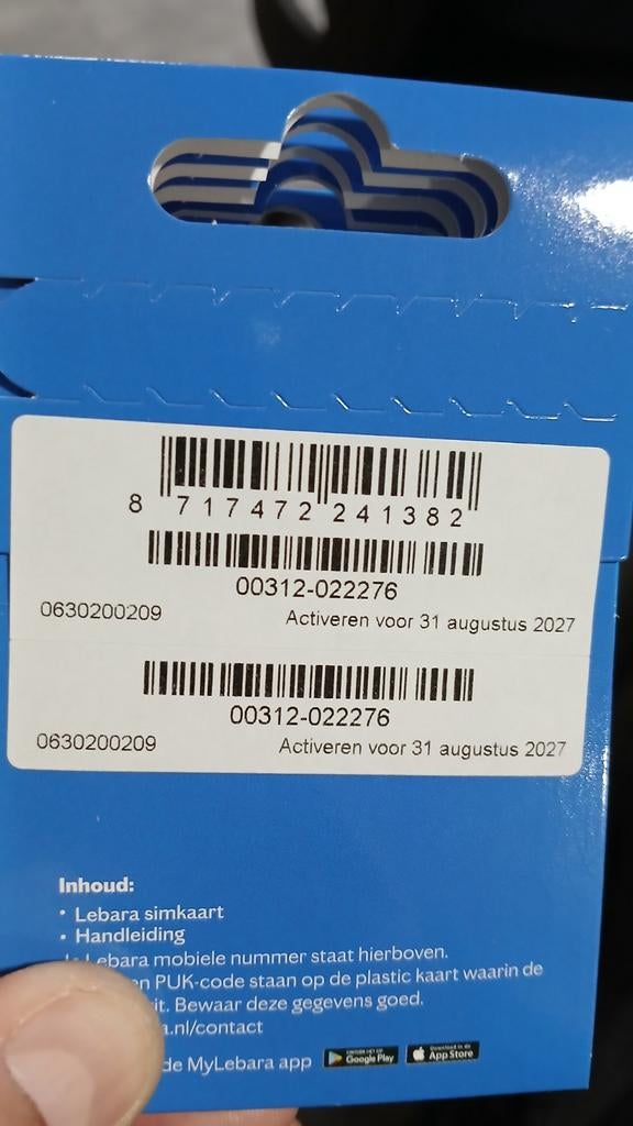 0630200209 Uitstekend top nummer lebara prepaid simkaart, Telecommunicatie, Prepaidkaarten en Simkaarten, Verzenden, Nieuw, KPN