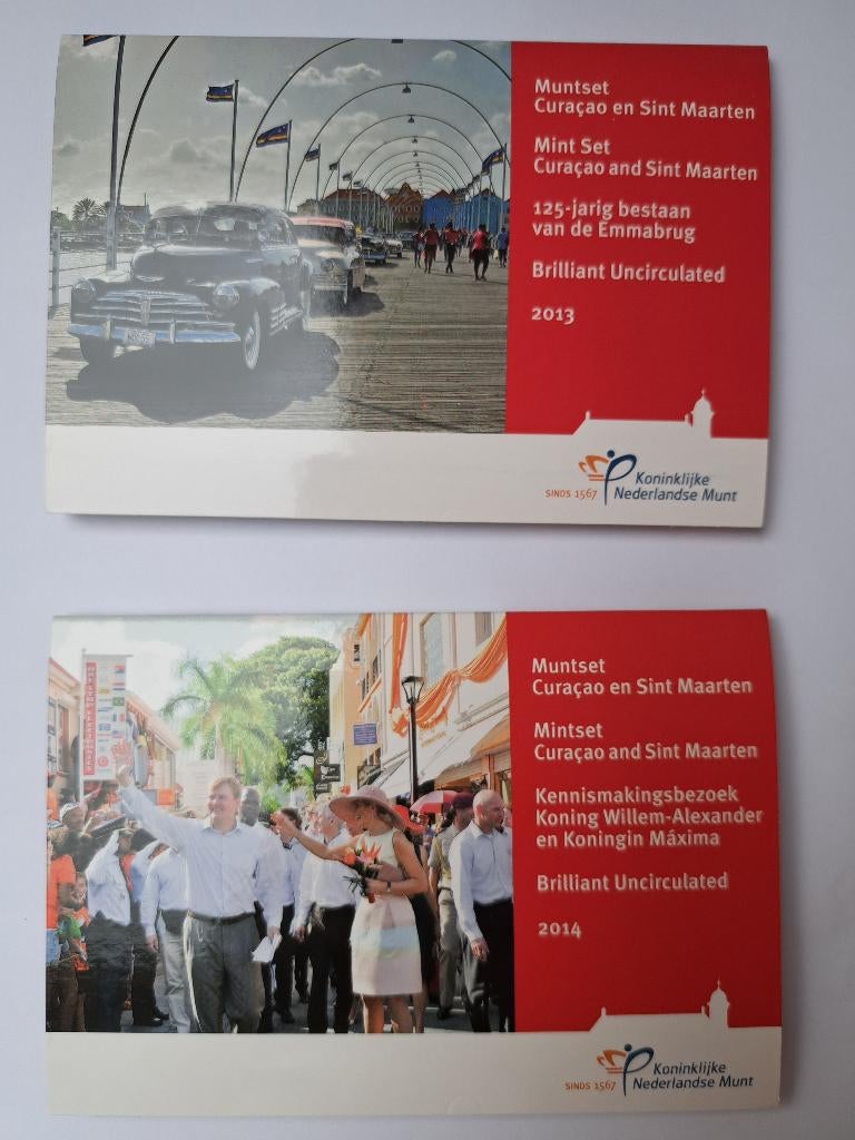 Muntsets Curaçao 2013, 2014, 2015 en 2016 BU, Postzegels en Munten, Munten | Nederland, Verzenden, Koningin Beatrix, Overige waardes