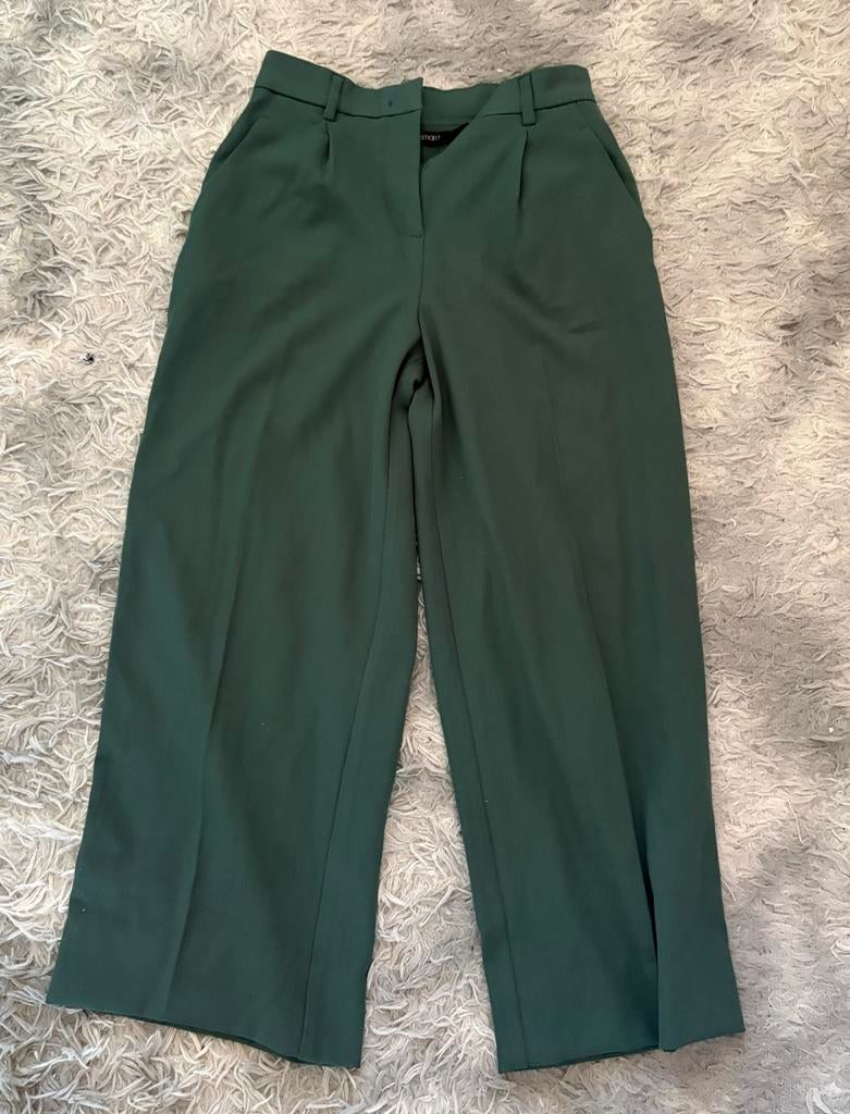 Donkergroene pantalon, maat 36 (S), Ophalen of Verzenden, Zo goed als nieuw, Maat 36 (S), Lang