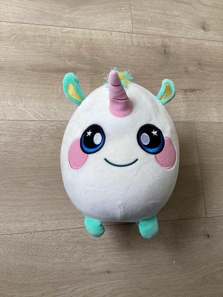 Squishy knuffel eenhoorn Ongeveer 30 cm nieuwstaat, Ophalen of Verzenden, Zo goed als nieuw, Overige typen