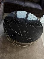 Zwarte marmerlook salontafel, Ophalen, Zo goed als nieuw, Rechthoekig