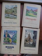 4 Reisgidsjes Zwitserland, Schweizerische Alpenposten, 1950, Europa, Ophalen of Verzenden, Reisgids of -boek, Gelezen