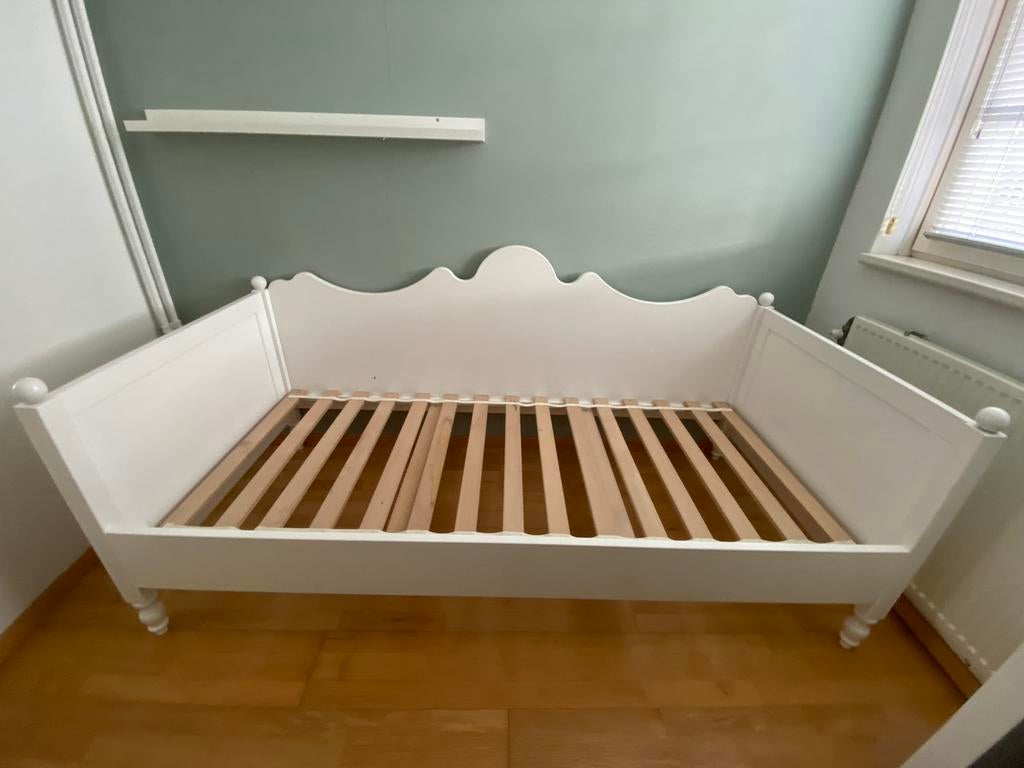 Kinderbed/bedbank Bopita, Ophalen, 85 tot 100 cm, Gebruikt, Lattenbodem