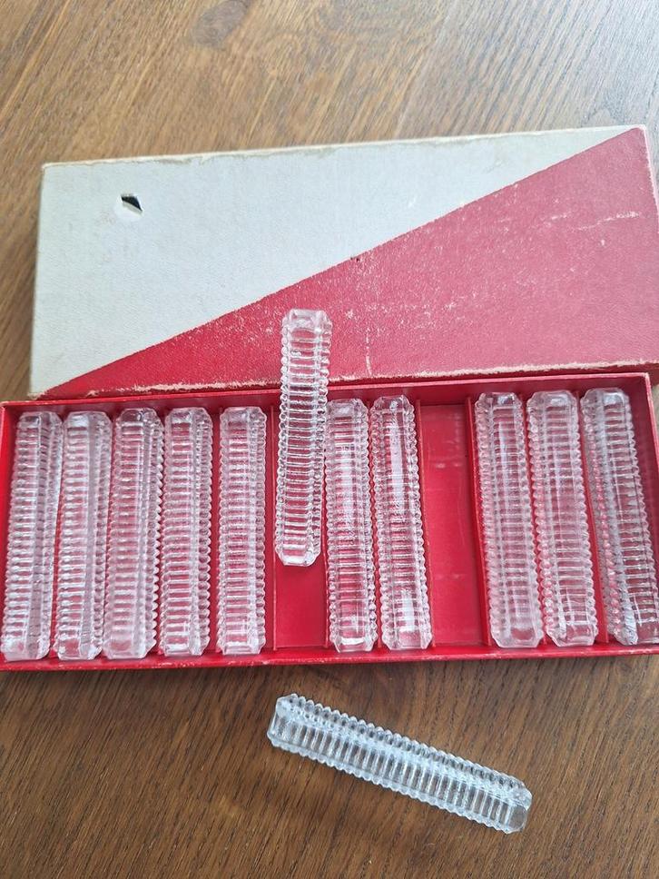 12 Kristallen Messenleggers, Antiek en Kunst, Antiek | Glas en Kristal, Ophalen of Verzenden
