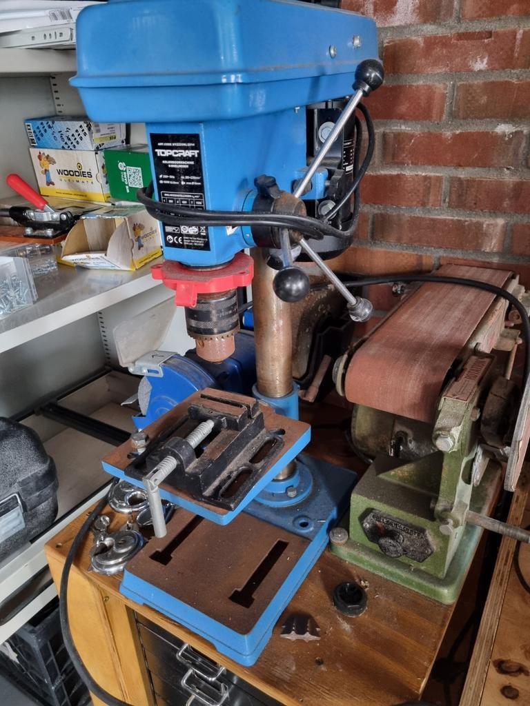 Topcraft kolomboormachine 9-snelheden, Doe-het-zelf en Verbouw, Gereedschap | Boormachines, Ophalen, 600 watt of meer, Variabele snelheid