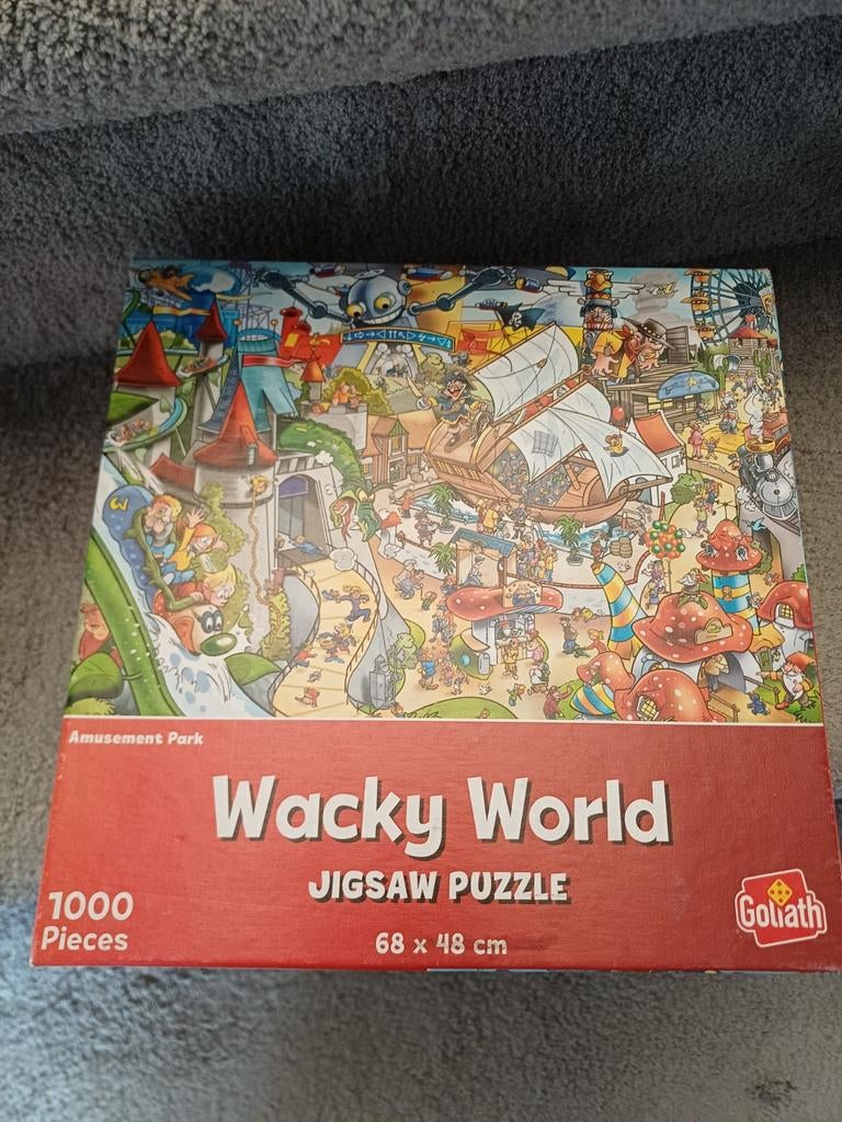 Wacky World Jigsaw Puzzel 1000 Stukjes Goliath, Ophalen of Verzenden, 500 t/m 1500 stukjes, Gebruikt, Legpuzzel
