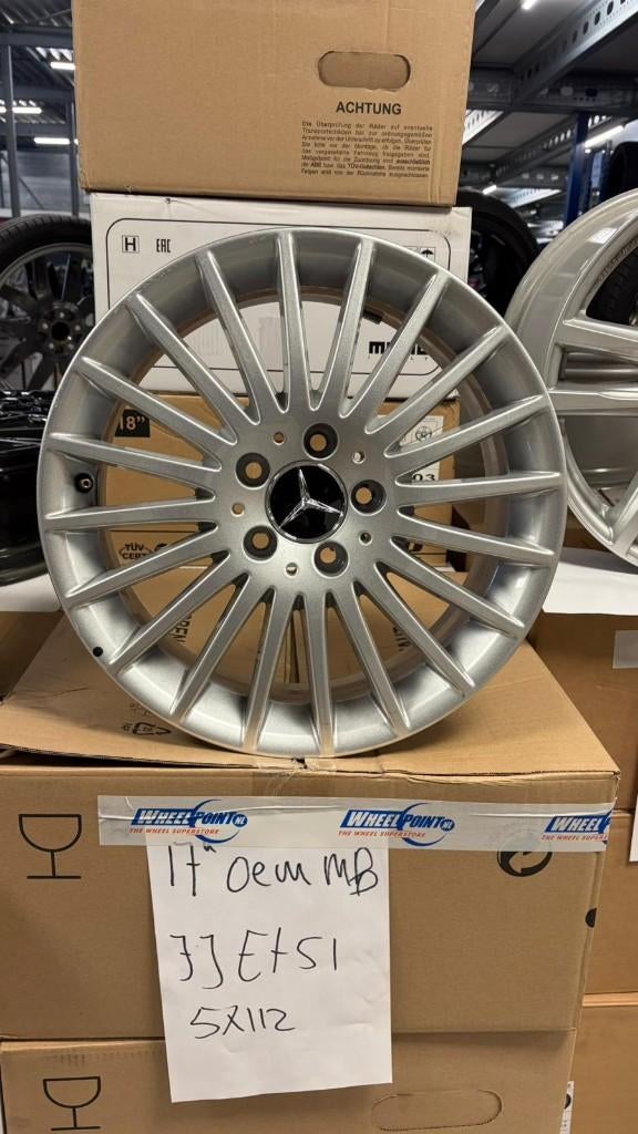 17'' Originele Mercedes Velgen 5x112 Vito V-klasse A-klasse, Velg(en), 17 inch, Ophalen of Verzenden, Bestelwagen