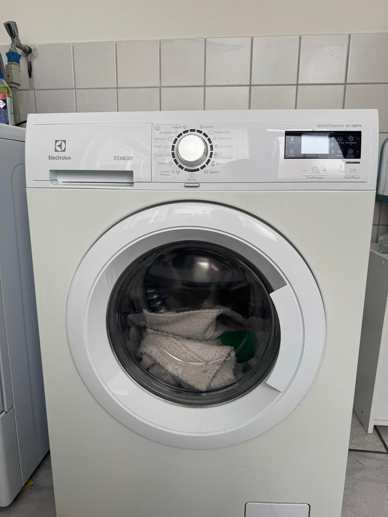 Electrolux SteamCare wasmachine 7kg 1400rpm, Ophalen, Gebruikt, Voorlader, 85 tot 90 cm
