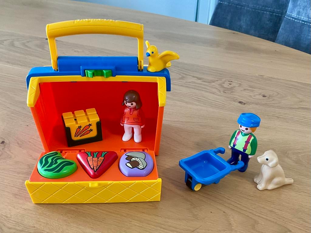 Playmobil 123 : Marktkraam / vormenspel, Ophalen, Gebruikt