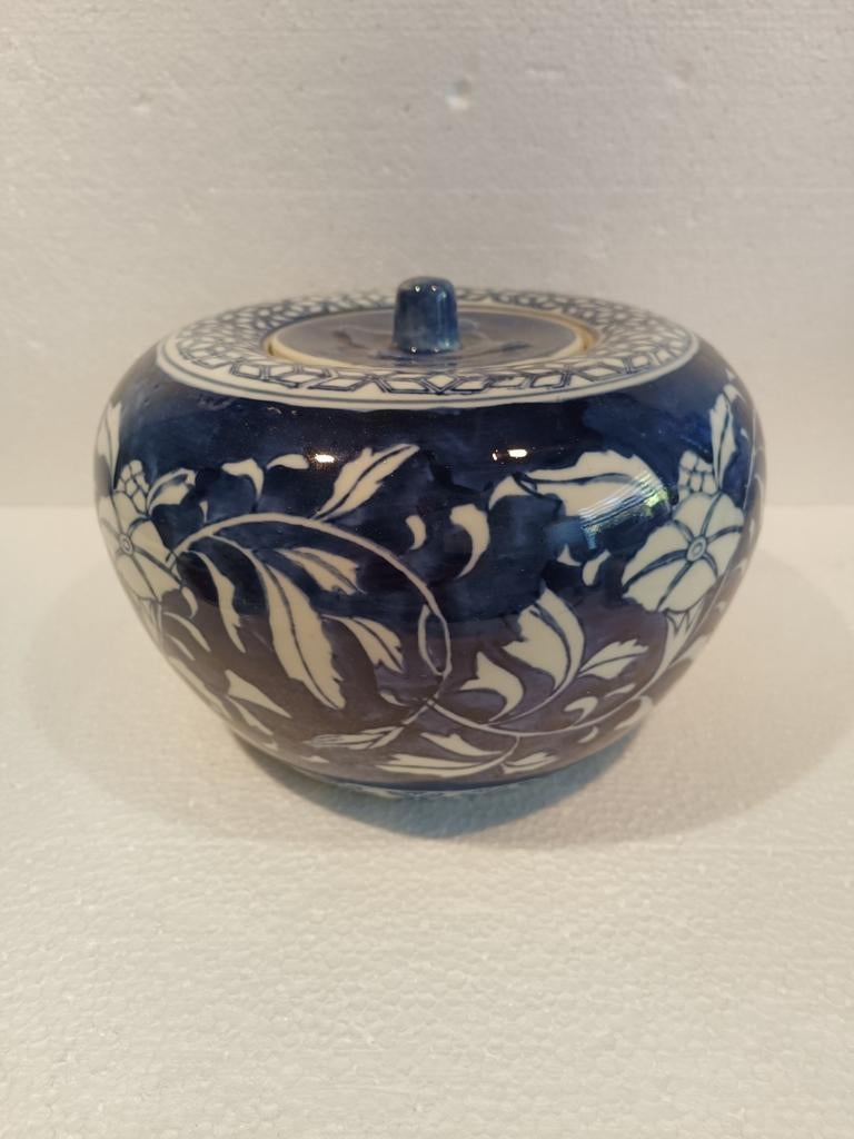 Antieke Chinese Gemberpot - Blauw en Wit Porselein, Ophalen of Verzenden