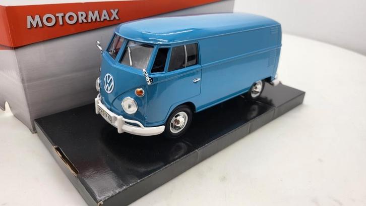 MotorMax, Volkswagen T1 Kasten, blauw, Hobby en Vrije tijd, Modelauto's | 1:24, Nieuw, Bus of Vrachtwagen, Motormax, Ophalen of Verzenden