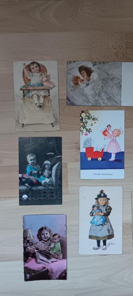 6 oude ansichtkaarten, Verzamelen, Verzenden, Voor 1920, Kinderen