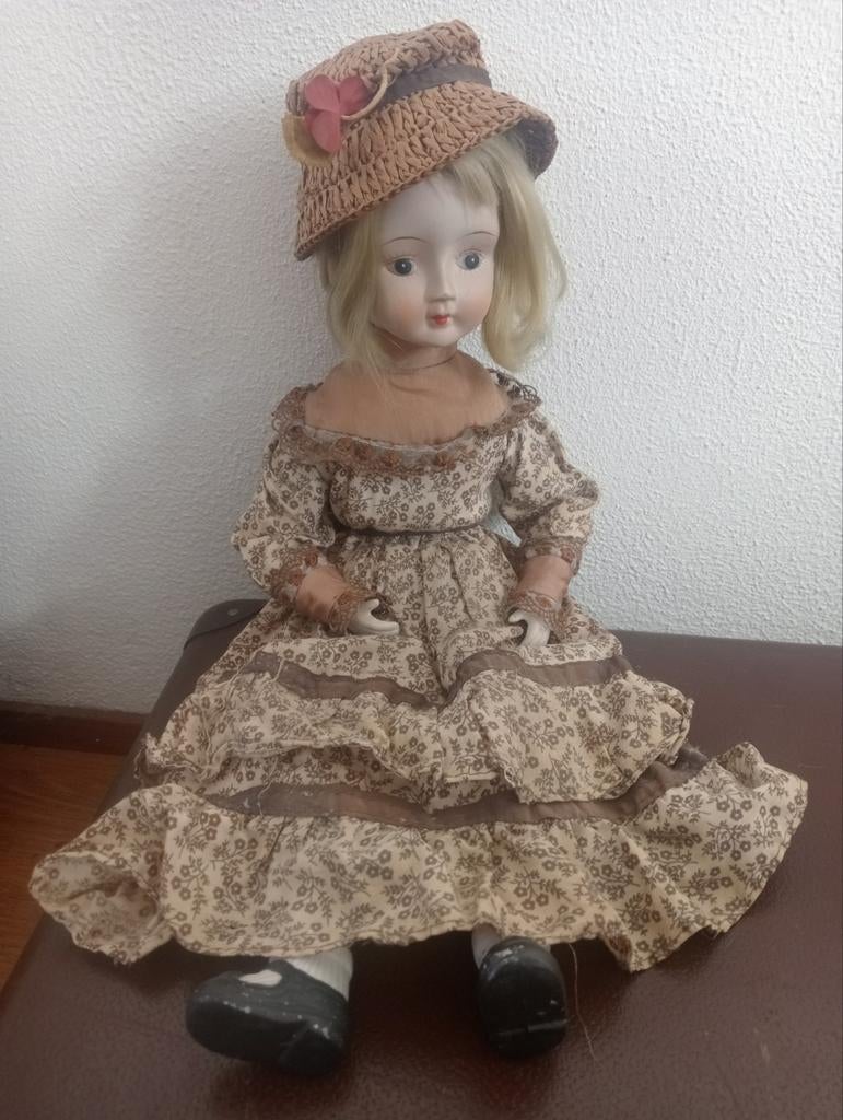 Prachtige antieke vintage porseleinen pop Alberts E. Price, Ophalen of Verzenden, Gebruikt, Pop