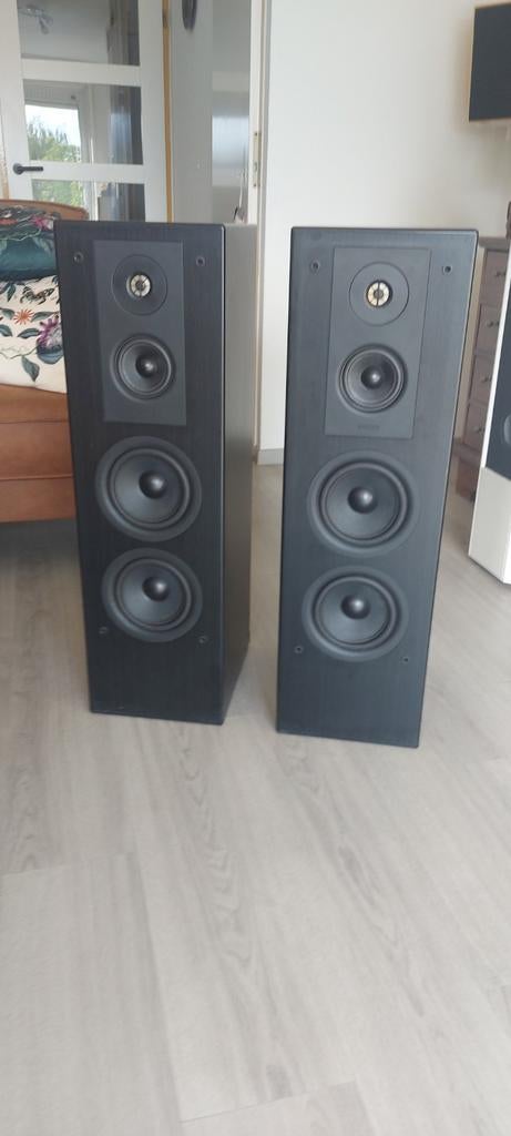 Philips FB 850 luidsprekers (Gereviseerd), Audio, Tv en Foto, Luidsprekers, Ophalen of Verzenden, 120 watt of meer, Front, Rear of Stereo speakers