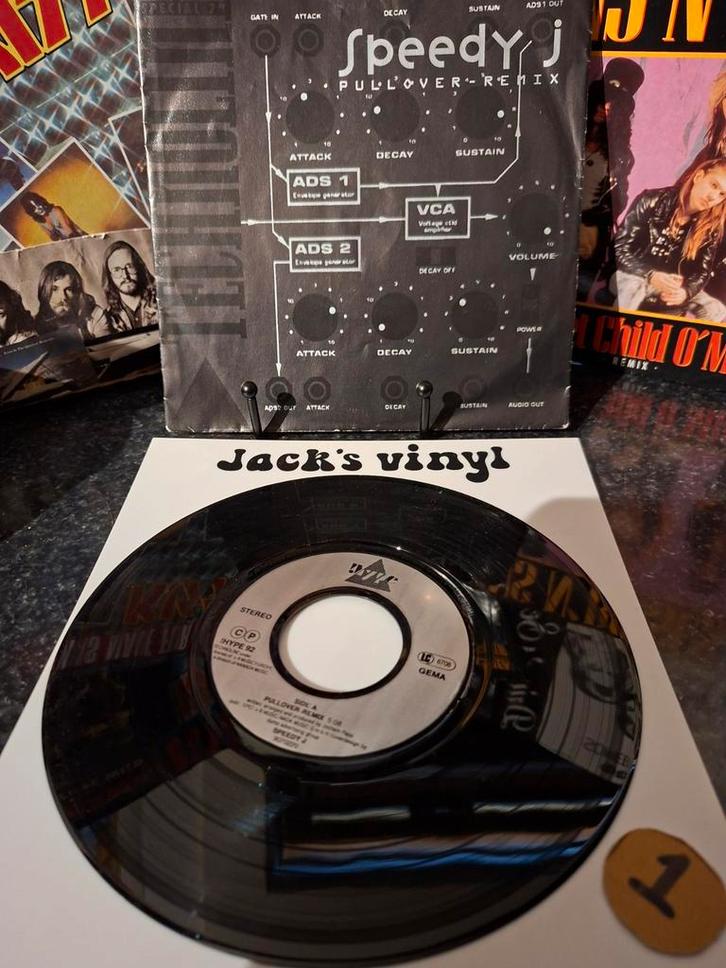 Speedy J - Pullover Remix Vinyl Single   1992/1, Cd's en Dvd's, Vinyl | Pop, Zo goed als nieuw, Overige formaten, Ophalen of Verzenden