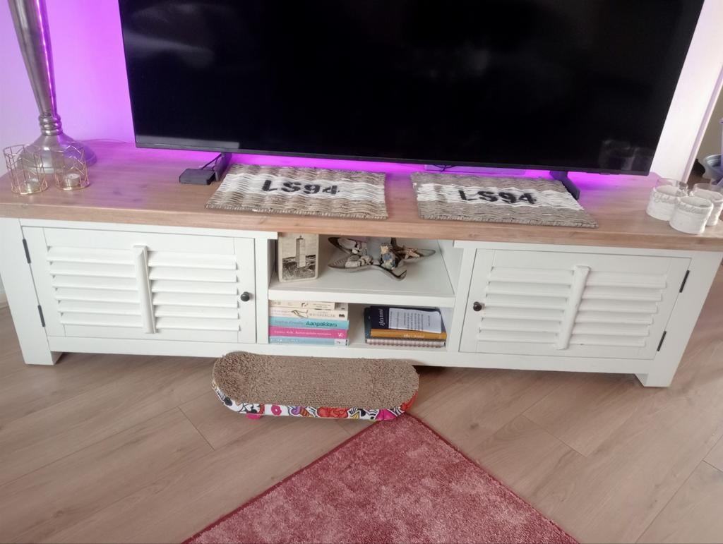 Tv kast met shutter deurtjes, Ophalen, 25 tot 50 cm, 150 tot 200 cm, Minder dan 100 cm