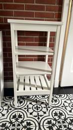 Wit houten planten tafeltje, Huis en Inrichting, Ophalen, Wit, 50 tot 100 cm, Zo goed als nieuw