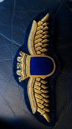 Pilotenwing wings wing piloot gouddraad, Verzenden, Luchtmacht, Nederland, Embleem of Badge