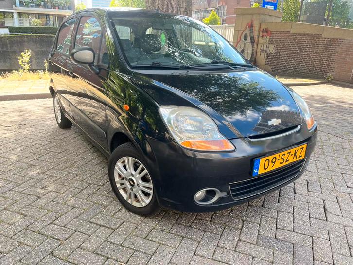 Chevrolet Matiz 0.8 2006 Zwart Airco, Auto's, Chevrolet, Particulier, Matiz, Benzine, B, Hatchback, Handgeschakeld, Origineel Nederlands
