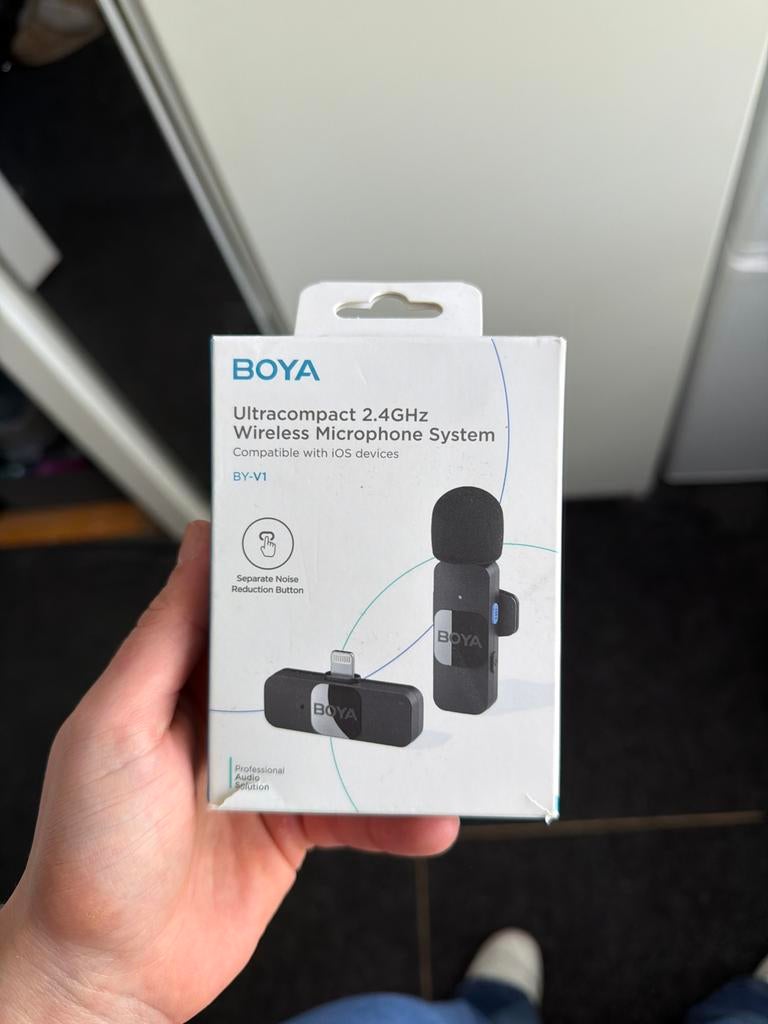 BOYA BY-V1 Ultracompact Draadloze Microfoon voor iOS, Ophalen of Verzenden, Nieuw, Overige typen, Draadloos
