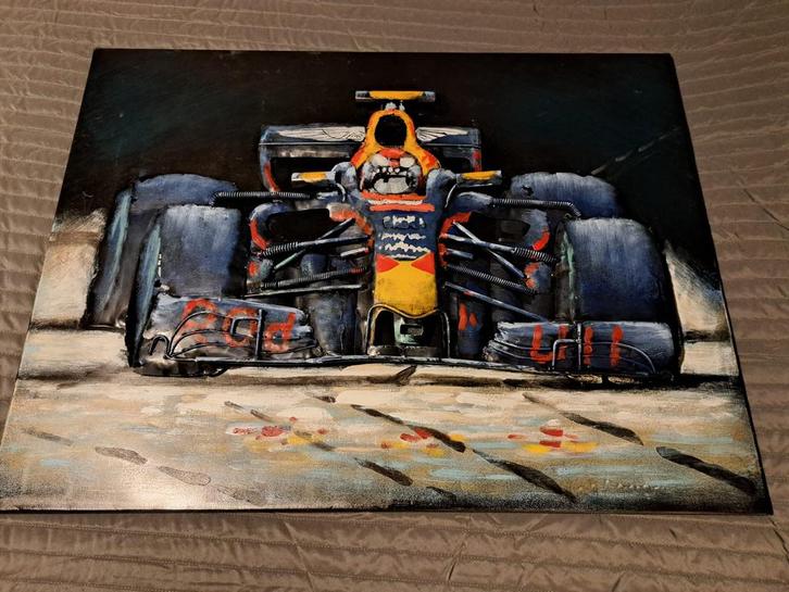 Max Verstappen 3D Schilderij - Handgemaakt, Antiek en Kunst, Kunst | Schilderijen | Modern, Ophalen of Verzenden