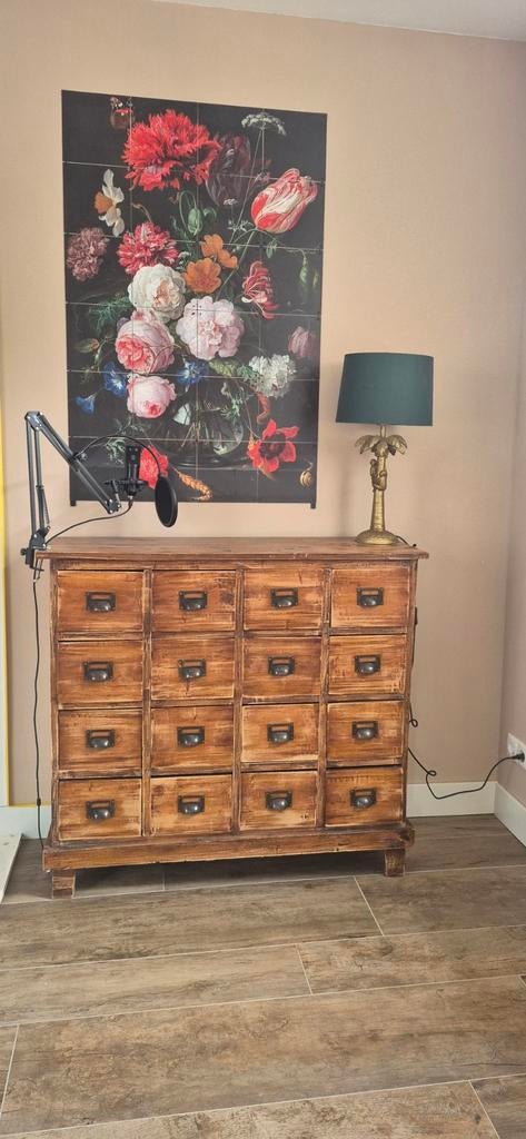 Super toffe vintage kast, Huis en Inrichting, Kasten | Ladekasten, Ophalen, Gebruikt, 100 tot 150 cm, 5 laden of meer