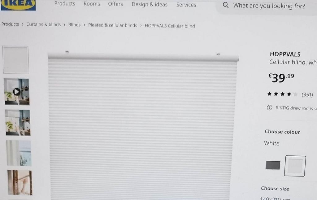 Rolgordijn hoppvals 140x210 cm, Ophalen of Verzenden, 150 tot 200 cm